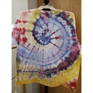 Ice Spiral Tie Dye T-Shirt Yellow and Blue Size 3XL